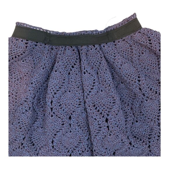 Women’s  Purple Crochet Midi Length A-Line Elastic Waist Skirt Size Large - Picture 6 of 15
